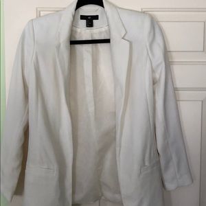 H&M White Sophisticated Blazer